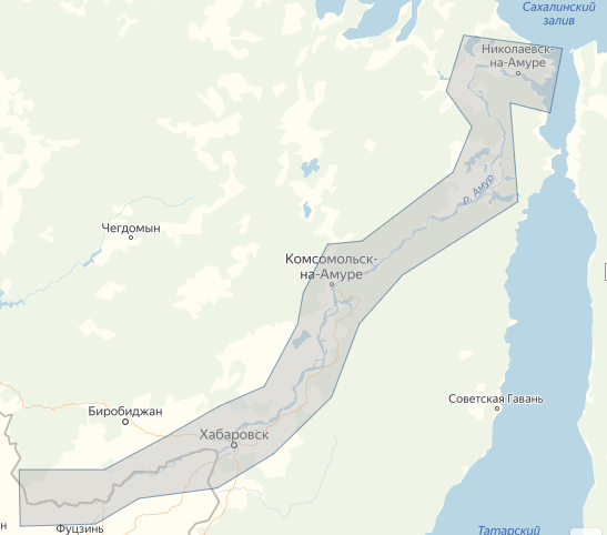 Карта C-MAP 4D Wide, Хабаровск- Николаевск