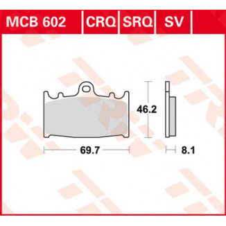 Колодки тормозные (серия Sinter Street SV) MCB602SV