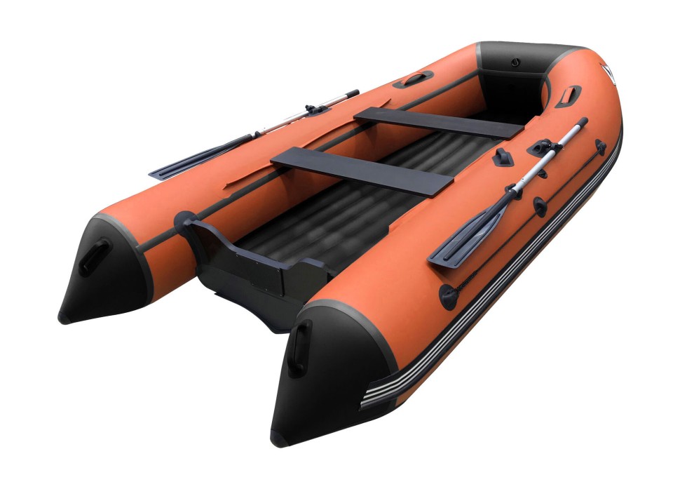 Надувная лодка ПВХ, ORCA 400 НДНД, оранжевый/черный
