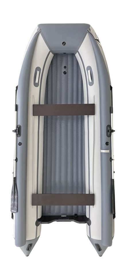 Надувная лодка ПВХ, ORCA 380F НДНД, фальшборт, светло-серый/темно-серый