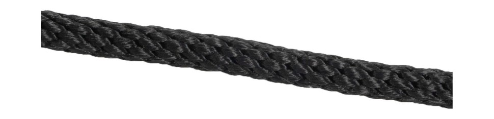 Веревка сплошного плетения d8мм, L150м черный, Marine Rocket