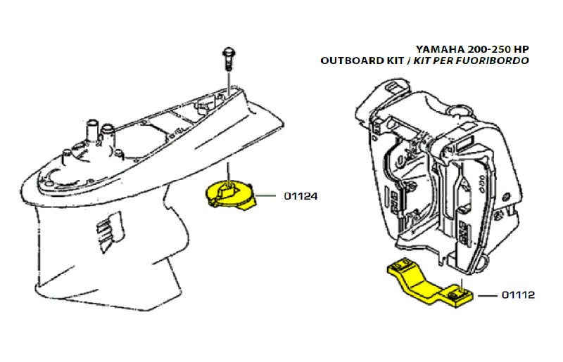 Комплект магниевых анодов Yamaha 40-60 л.с.