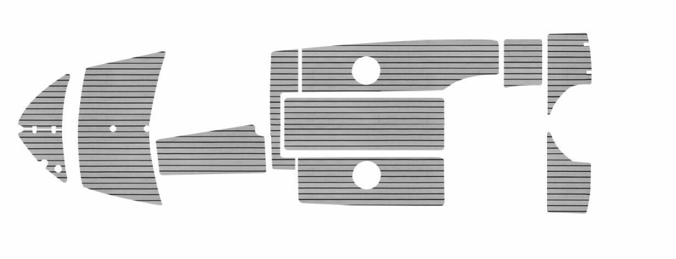 Комплект палубного покрытия Marine Rocket для Феникс 530HT, тик серый, черная полоса