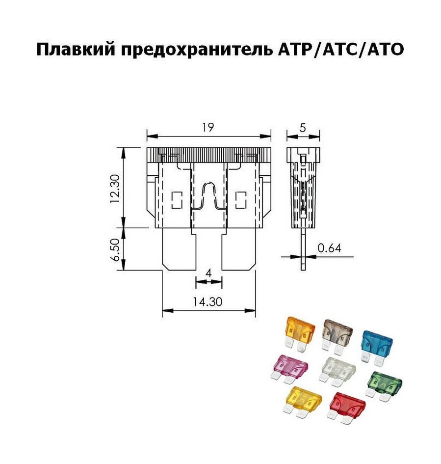 Блок на 4 предохранителя ATP/ATC/ATO с крышкой