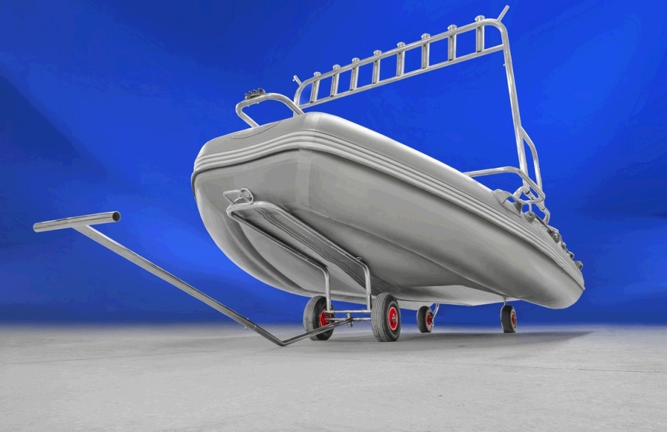 Тележка подкильная для надувных лодок большая стальная