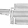 Комплект палубного покрытия Marine Rocket для Феникс 530HT, тик серый, черная полоса, с обкладкой