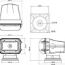 Прожектор стационарный галогеновый проводной пульт ДУ, серия 970