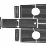 Комплект палубного покрытия Marine Rocket для Феникс 510BR, тик черный, белая полоса, с обкладкой