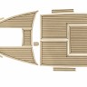Комплект палубного покрытия Marine Rocket для Феникс 560, тик классический, черная полоса, с обкладкой