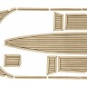 Комплект палубного покрытия Marine Rocket для Феникс 600HT, тик классический, черная полоса, с обкладкой