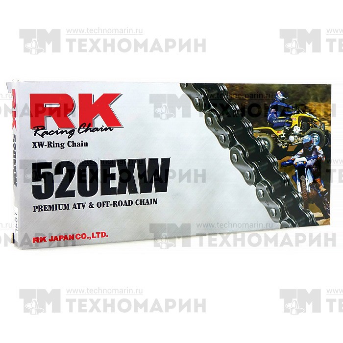Цепь для квадроцикла до 750 см³ (с сальниками XW-RING) 520EXW-104