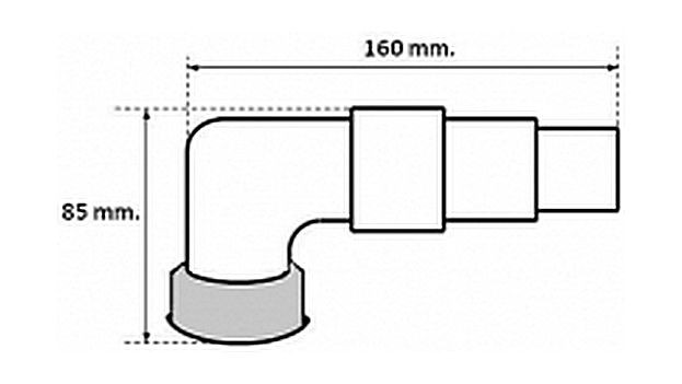 Патрубок заливной горловины бака для подключения топливного шланга д. 38-50-60 мм
