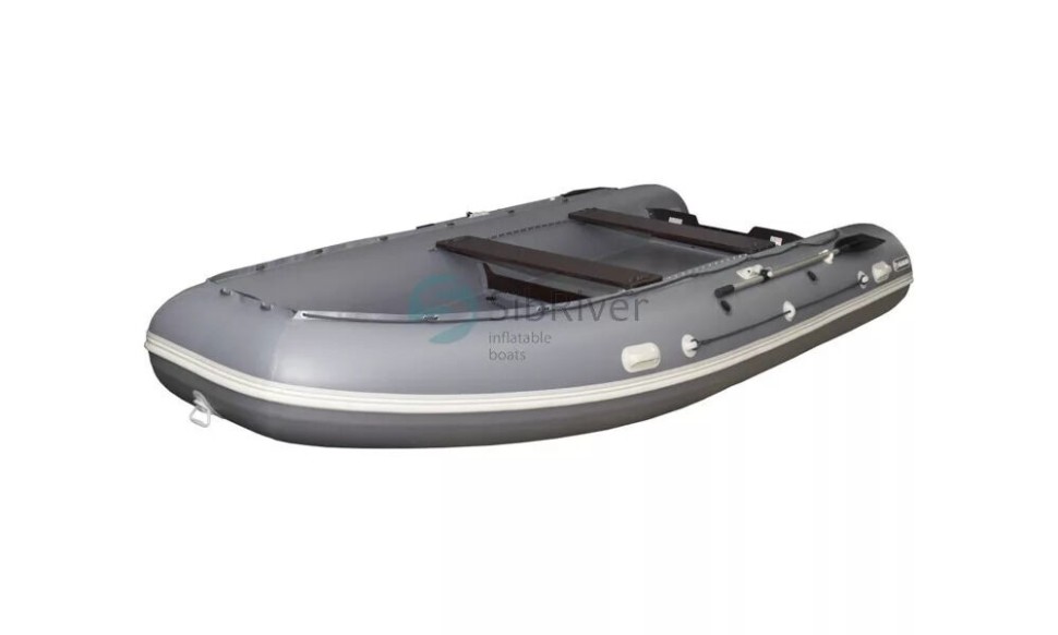 Надувная лодка ПВХ Абакан 480 Jet light, серый, SibRiver
