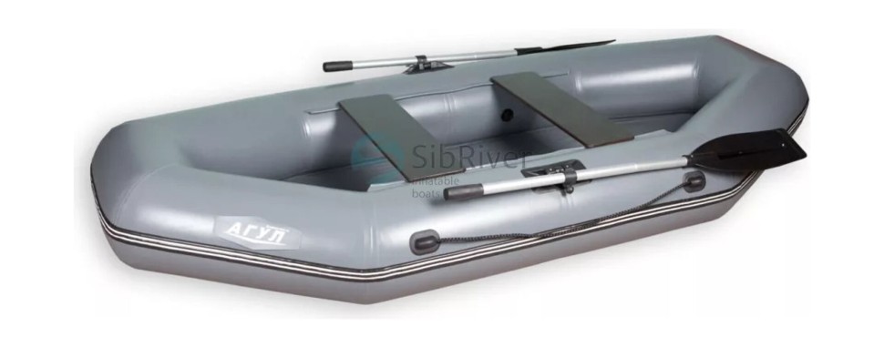 Надувная лодка ПВХ Агул 300, серый, SibRiver