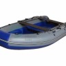 Надувная лодка ПВХ Селенга 390, серый/синий, SibRiver