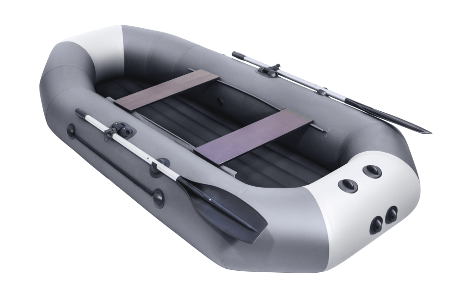 Надувная лодка ПВХ, Таймень NX 270 НД Комби, графит/светло-серый