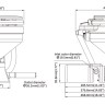 Унитаз судовой керамический 24В (компакт) сиденье из дерева с эмалевым покрытием