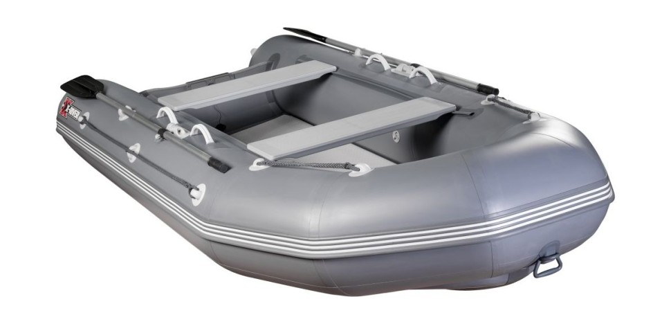 Надувная лодка ПВХ, Rocky 375 НДВД, серый