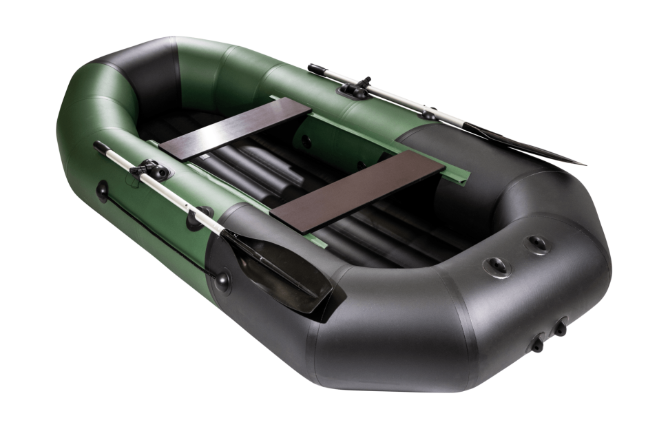 Надувная лодка ПВХ, Таймень NX 270 НД Комби, зеленый/черный