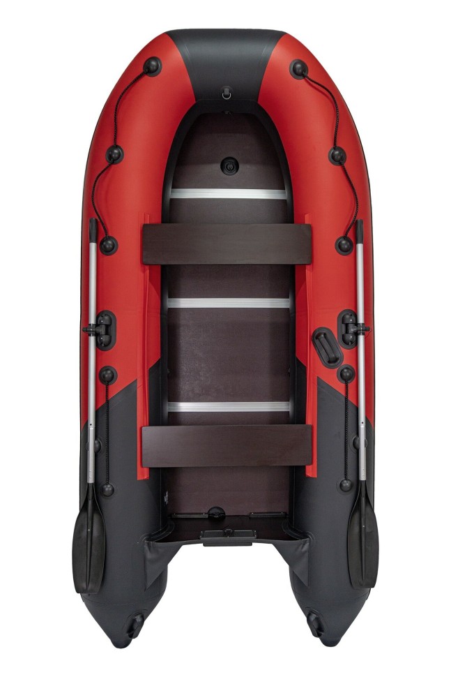 Надувная лодка ПВХ, Ривьера Компакт 3200 СК Комби, красный/черный
