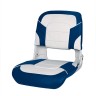 Сиденье пластмассовое складное с подложкой All Weather High Back Seat, бело-синее