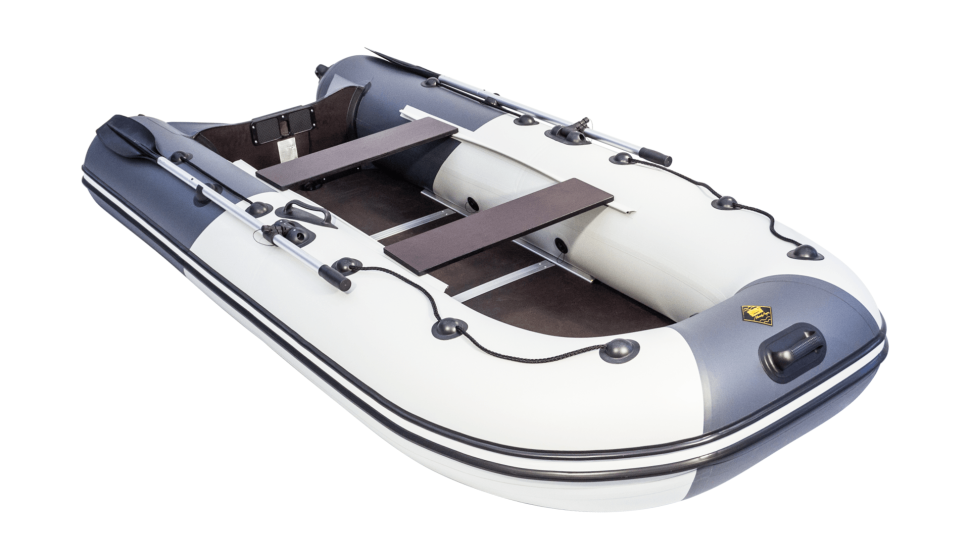 Надувная лодка ПВХ, Ривьера Компакт 3200 СК Комби, светло-серый/графит