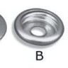 Блочка кнопки "D", нержавеющая сталь, Osculati, упаковка 100 шт.