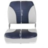 Кресло XXL складное мягкое двухцветное серый/синий