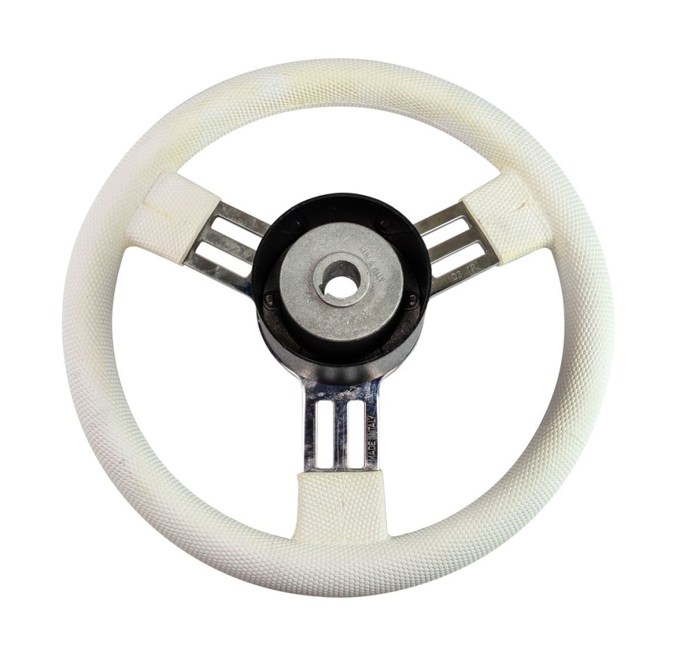 Рулевое колесо PEGASO обод белый, спицы серебряные д. 300 мм