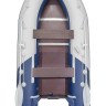 Надувная лодка ПВХ, Ривьера Компакт 3400 СК Комби, светло-серый/синий