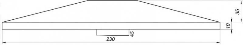 Основание стойки сиденья палубное врезное 230 мм