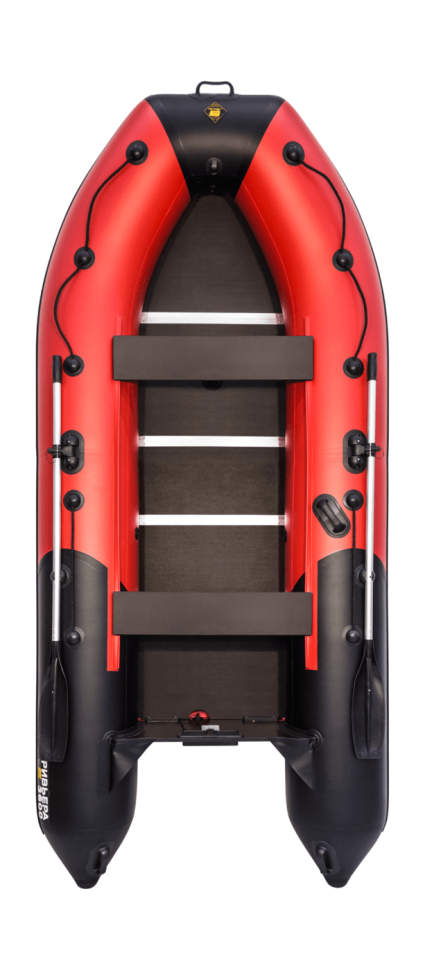 Надувная лодка ПВХ, Ривьера Компакт 3600 СК Комби, красный/черный