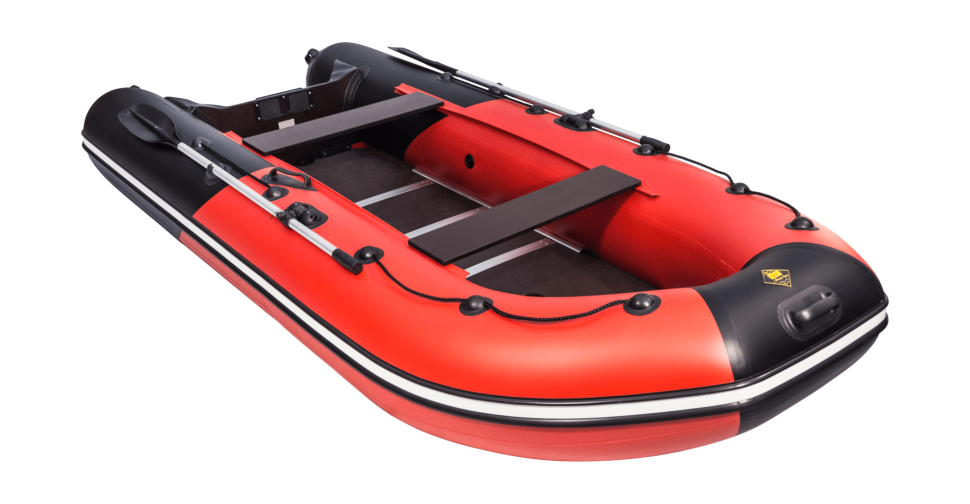 Надувная лодка ПВХ, Ривьера Компакт 3600 СК Комби, красный/черный