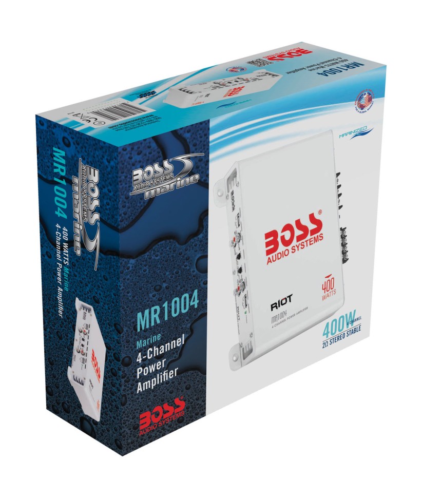Морской усилитель BOSS MR1004, (4 канала, 400W)