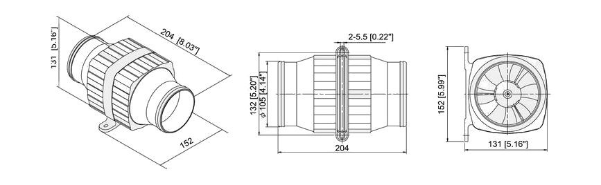 Вентилятор электрический 12V, 10А, 6500 л/мин