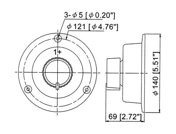 Выключатель массы "OFF-1-BOTH-2" (2 АКБ), 175 А, красный