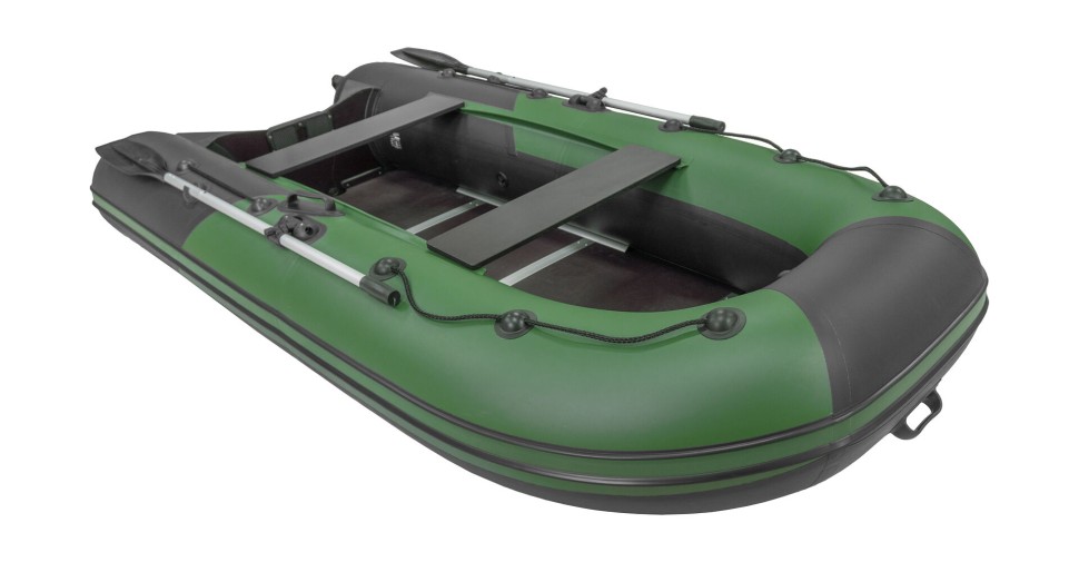 Надувная лодка ПВХ, Ривьера Компакт 3200 СК Комби, зеленый/черный