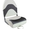 Кресло складное мягкое PREMIUM WAVE, цвет белый/черный