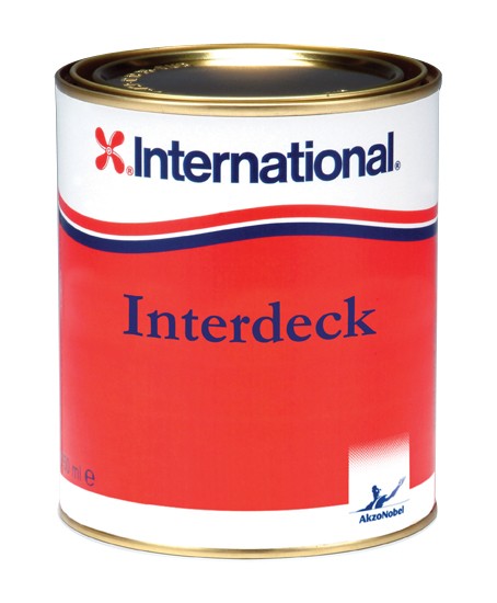 Нескользящая краска для палубы Interdeck (белая) 0,75 л