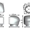 Прожектор с дистанционным управлением, черный корпус, галоген, брелок, модель 310