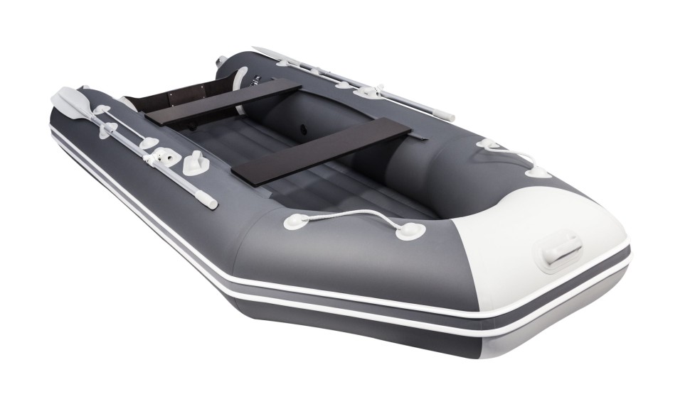 Надувная лодка ПВХ, АКВА 3200 НДНД, графит/светло-серый
