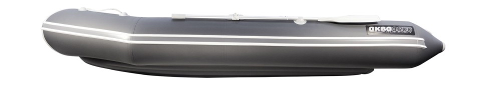 Надувная лодка ПВХ, АКВА 3600 НДНД, графит/светло-серый