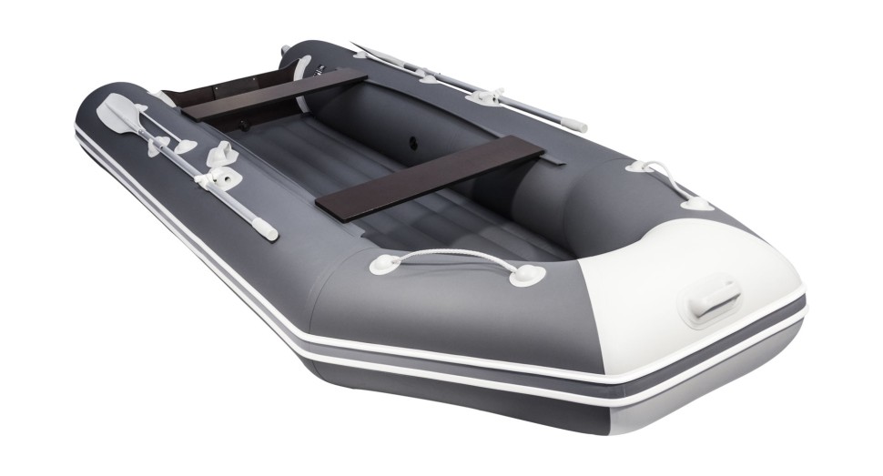 Надувная лодка ПВХ, АКВА 3600 НДНД, графит/светло-серый