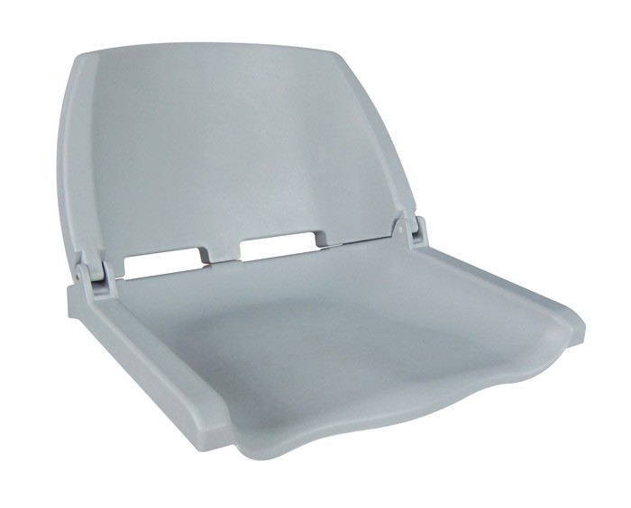 Сиденье пластмассовое складное Folding Plastic Boat Seat серое