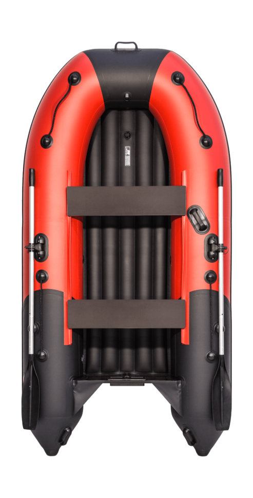 Надувная лодка ПВХ, Ривьера Компакт 2900 НДНД Комби, красный/черный