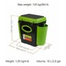 Ящик рыболовный зимний FishBox односекционный (10л) зеленый Helios