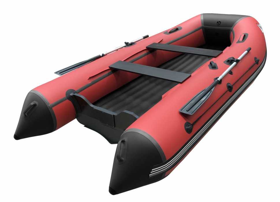 Надувная лодка ПВХ, ORCA 420GT НДНД, красный/черный