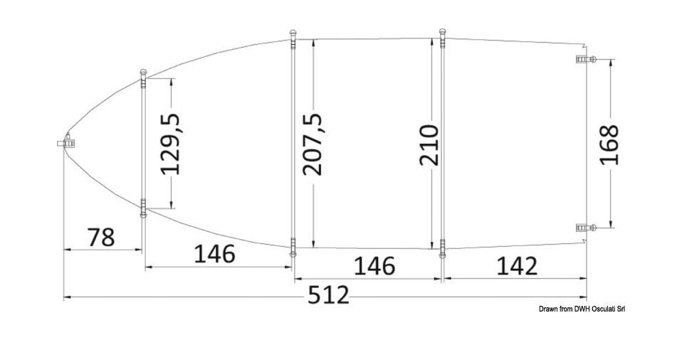 Тент транспортировочный для лодок длиной 4,3-4,9 м, шириной 1,8 м с центральной консолью